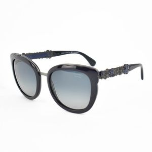 CHANEL Black and Blue Sunglasses